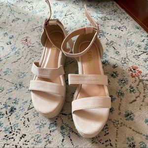 Nude Espadrille Sandal Wedges